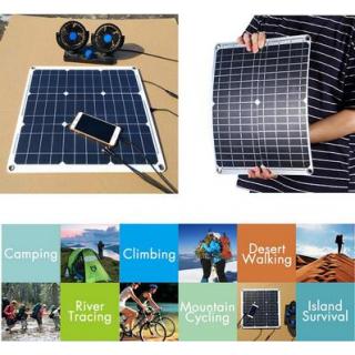 Waterproof 60W 12V/24V Dual Output USB+DC Port Solar Panel Battery Charge With 10/20/30A Dual USB Controller Regulator
