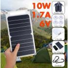 10W 6V Solar Panel Portable Sunpower Solar Cells USB Mobile Phone Photovoltaic Charging Power Bank With Suckers and Cara